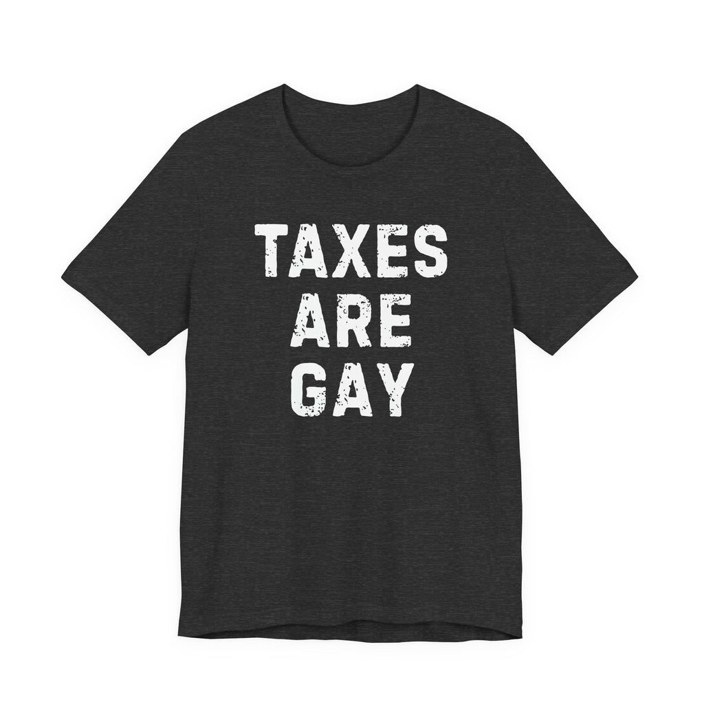 Taxes Are Gay Statement Tee — Funny Political Activist T-Shirt