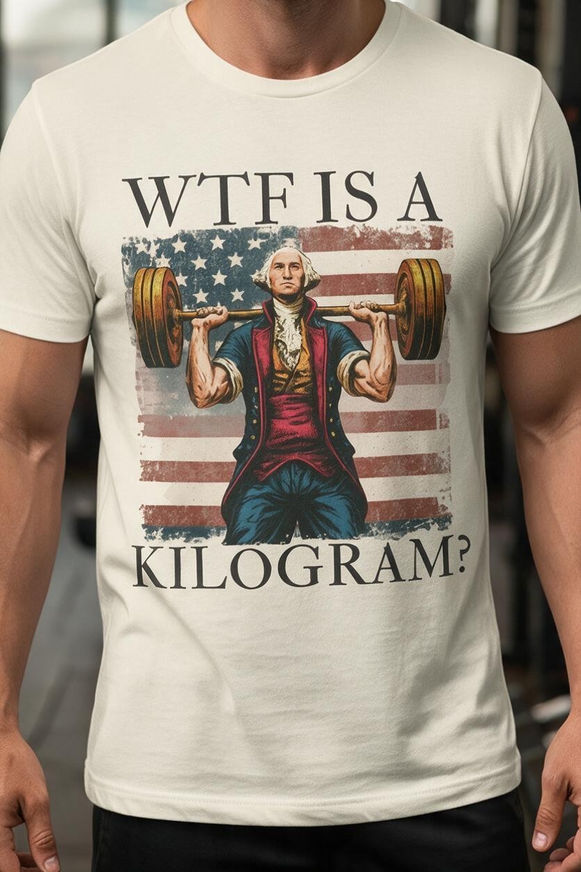 WTF Is A Kilogram? Patriotic Weightlifting Tee